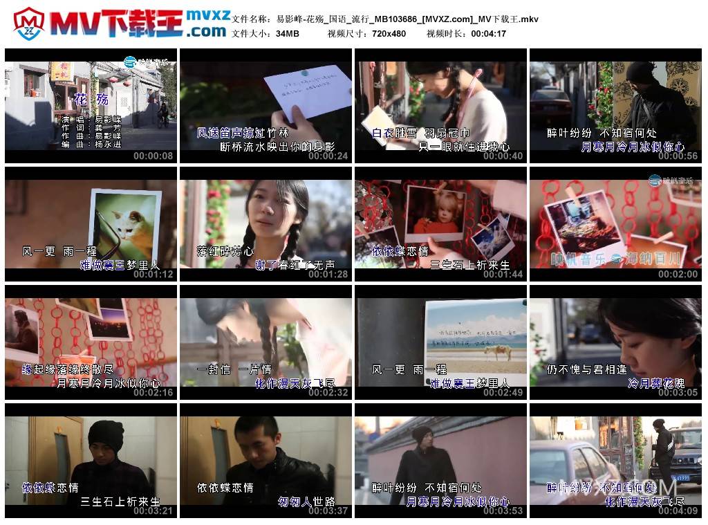 易影峰-花殇_国语_流行_MB103686